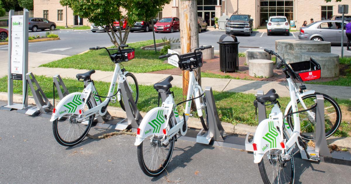 Bikeit bikes docked at Lancaster